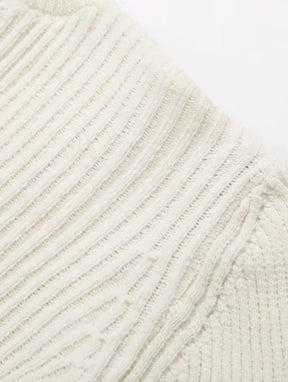 Vestido Curto de Manga Longa em Lã