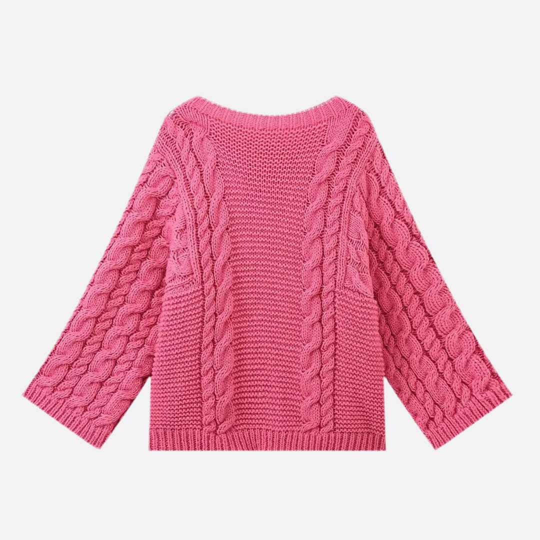 Suéter Trançado de Tricô