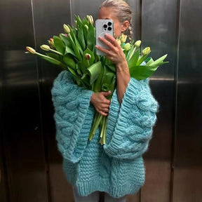 Suéter Trançado de Tricô